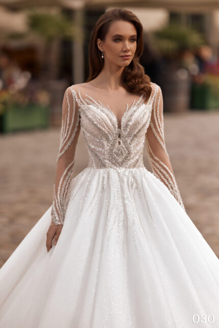 Rochie de mireasa tip printesa Bellara 030-3-scaled