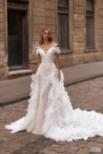 Rochie de mireasa tip sirena cu trena Bellara 036-5-scaled