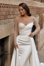 Rochie de mireasa tip sirena cu trena Bellara 04-5-scaled