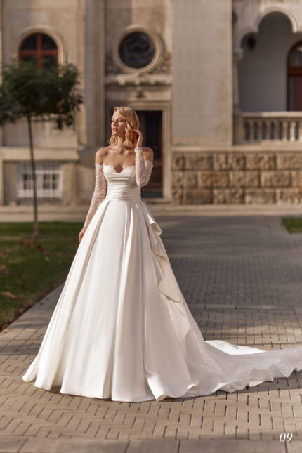 Rochie de mireasa tip sirena cu trena Bellara 09-5-scaled