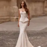 Rochie de mireasa tip sirena cu corset Bellara 030