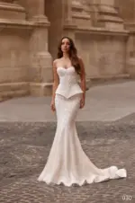 Rochie de mireasa tip sirena cu corset Bellara 030