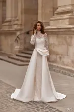Rochie de mireasa tip sirena cu corset si trena Bellara 025