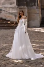 Rochie de mireasa tip sirena cu trena Bellara 016_3